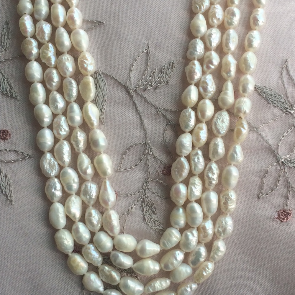 Vintage Multi-Strand Freshwater Pearl Necklace